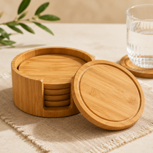 Bamboo Coaster Set